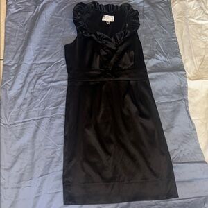 Julian Taylor Black Sheath Mini Dress V-neck Sleeveless